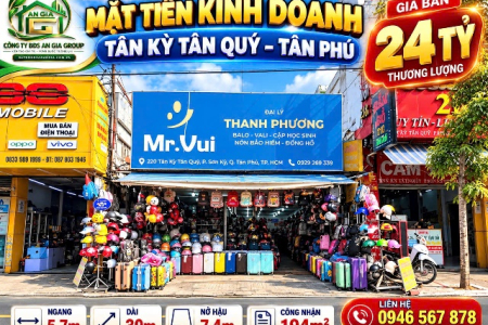 Bán Nhà Mặt Tiền 220 Tân Kỳ Tân Quý 195m², Nở Hậu 7m, Giá 24 Tỷ LH 0946567878 Hiểu