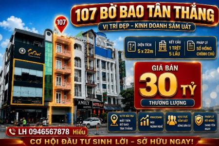 Bán nhà mặt tiền đường bờ bao tân thắng DT 5x23  đúc 5 lầu LH 0946567878 Hiểu