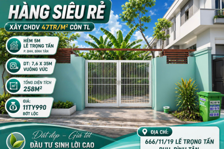 Bán nhà 666/11/19 đường lê trọng tấn DT 7,6x35 hiện trạng đất bán 11,9 tỷ LH 0946567878 Hiểu