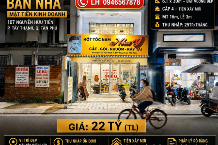 Bán nhà 107 đường nguyễn hữu tiến DT 6,1x30 cấp 4 LH 0946567878 Hiểu