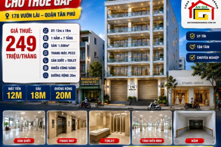 cho thuê mặt tiền 178 đường vườn lài DT 12x18 đúc 6 tấm LH 0946567878 Hiểu