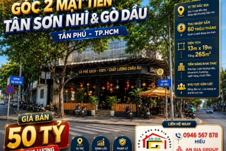 Nhà Góc 2MT Tân Sơn Nhì – Gò Dầu, Quận Tân Phú – Diện Tích Lớn Giá Tốt