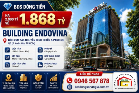 Building Endovina Nguyễn Đình Chiểu Q3 – Tòa Nhà Dòng Tiền 1.6 Tỷ/Tháng Giá 1.868 Tỷ